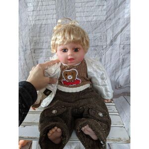 Golden keepsake boy baby‎ doll heirloom